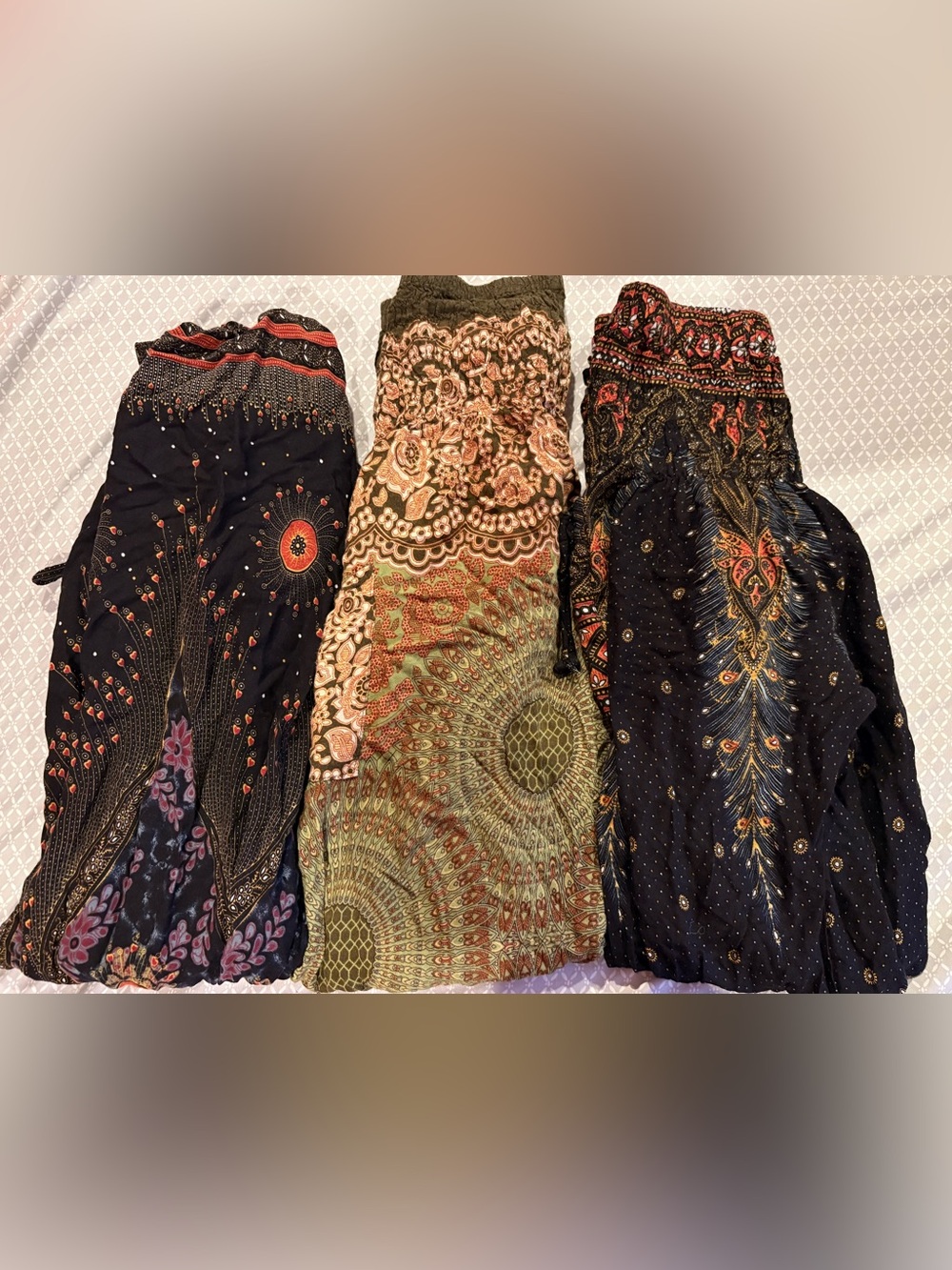 3 Boho Harlem Hippie Pants